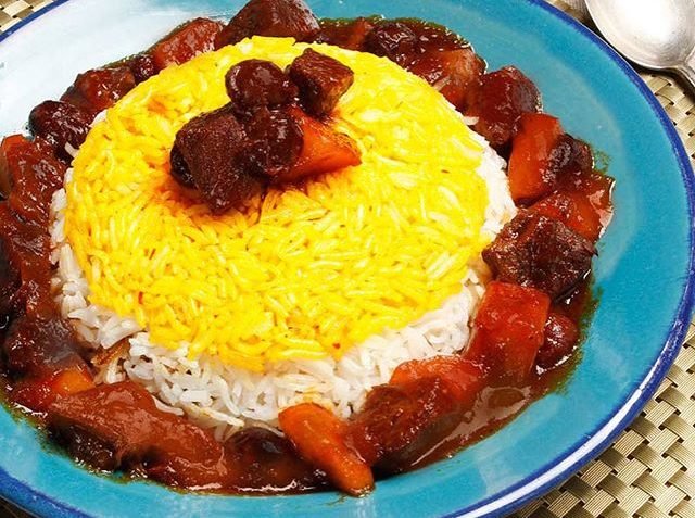Persian Meatball Stew with Sour Cherries & Apples